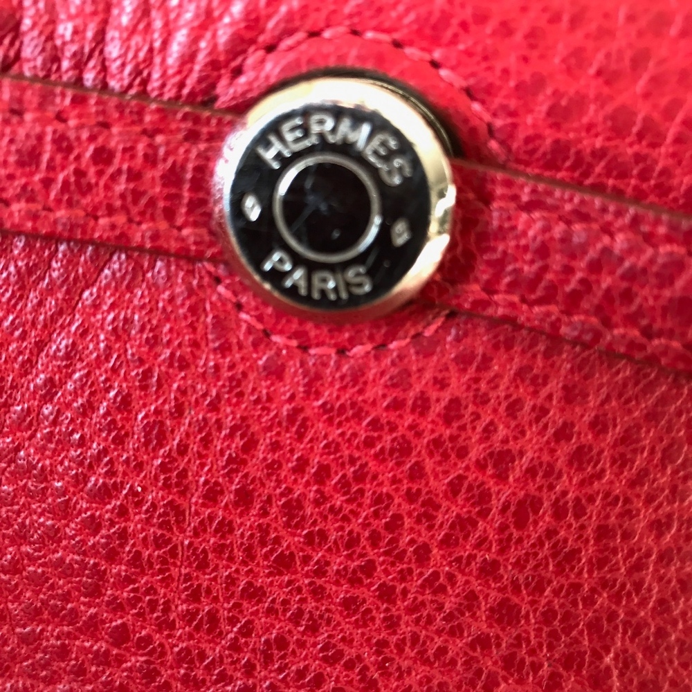 Hermes Authentic Open Tote Red Leather - Picture 4 of 8